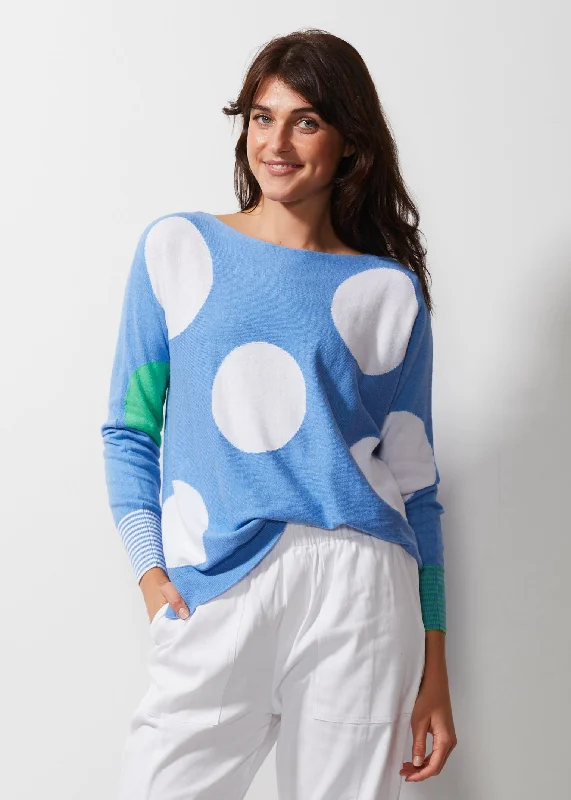 Zaket & Plover - Spot Jumper - Chambray Knit Fabric Woven Fabric Fleece Fabric