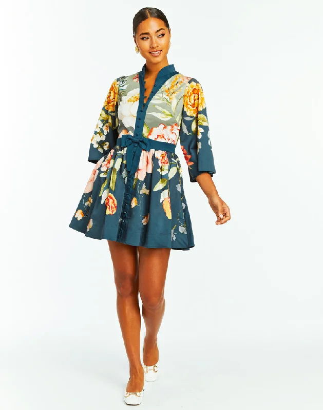 Carmen Mini Dress Stylish Puff Sleeve Mini Dress