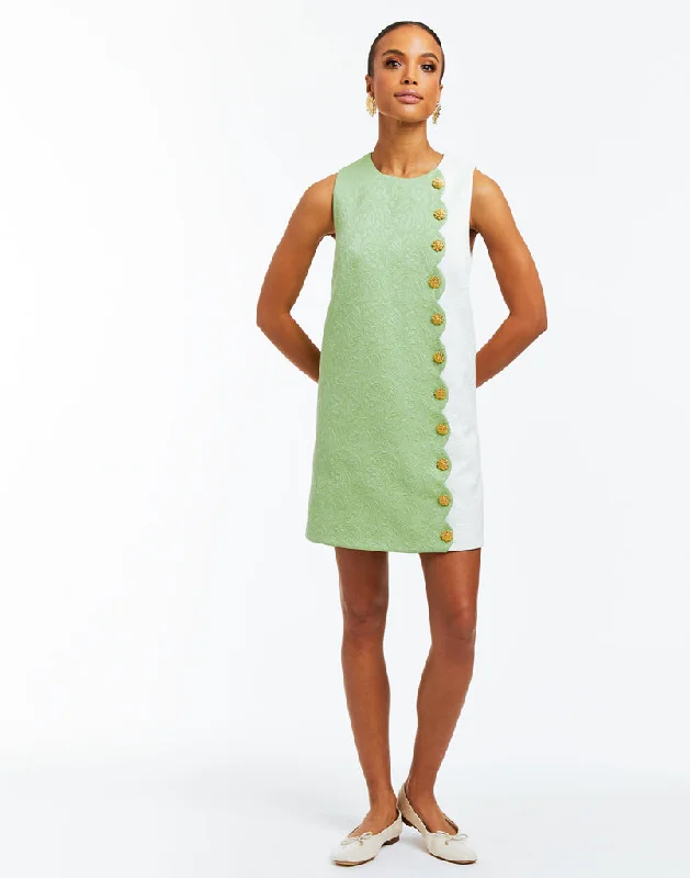 Etta Scallop Mini Dress Stylish Sweetheart Mini Dress