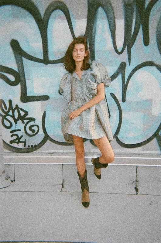 Kels Dress in Quilted Gem Taffet Dress by Madeline Marie