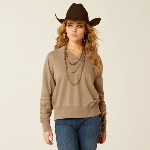 Women's Marsh Sweatshirt - Brindle Hoodie with Slim Fit Tailored Modern