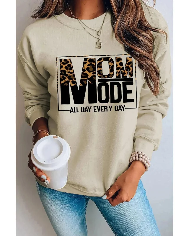 Azura Exchange Leopard Print Long Sleeve Sweatshirt - XL Hoodie with Sequins Glamorous Eye-catching