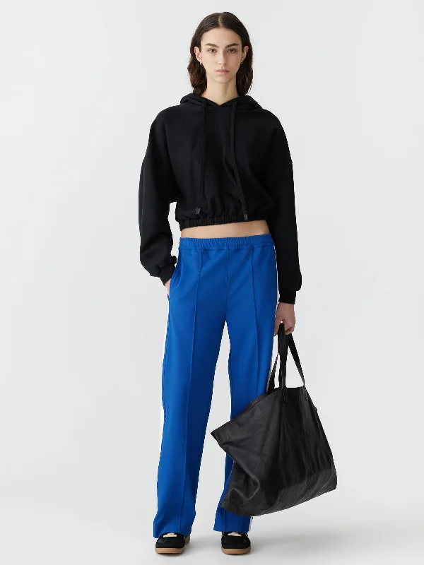 gathered hooded sweat Hoodie with Hem Ribbing Snug Secure