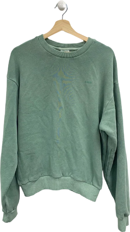 Gymshark Green Crew Neck Sweatshirt UK S Hoodie with Turtle Neck Cozy Winter