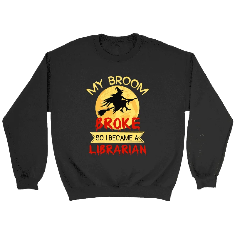 "I Became A Librarian" Sweatshirt Hoodie with Hem Raw Edge Edgy Unfinished