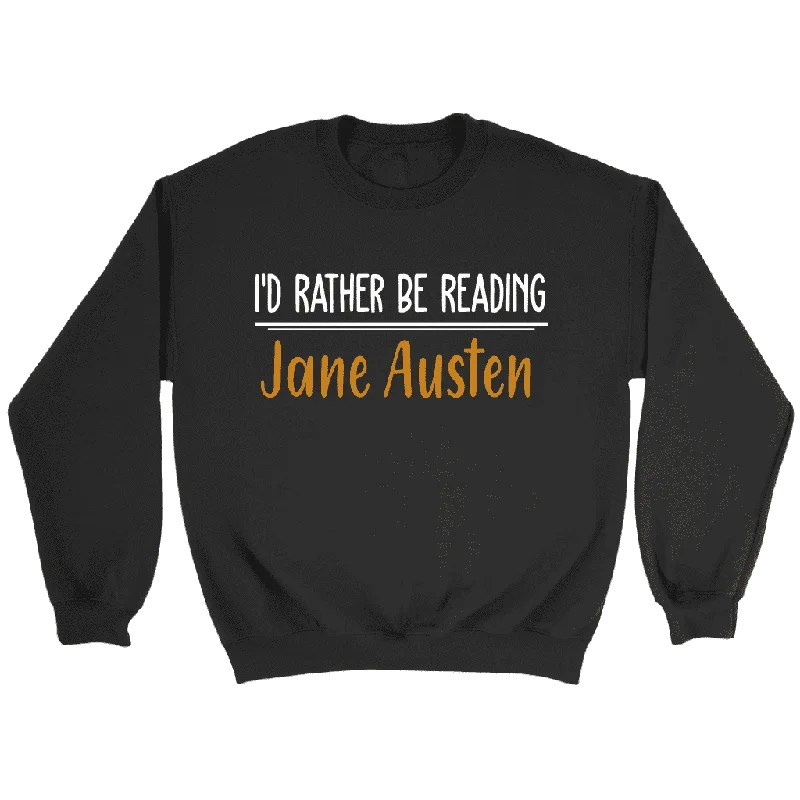 "I'd Rather Be reading JA" Sweatshirt Hoodie with Gradient Ombre Colorful