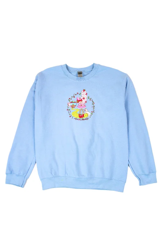 Gildan - "iGirl Loves Monty's" Sweatshirt Hoodie with Bell Sleeves Flared Feminine