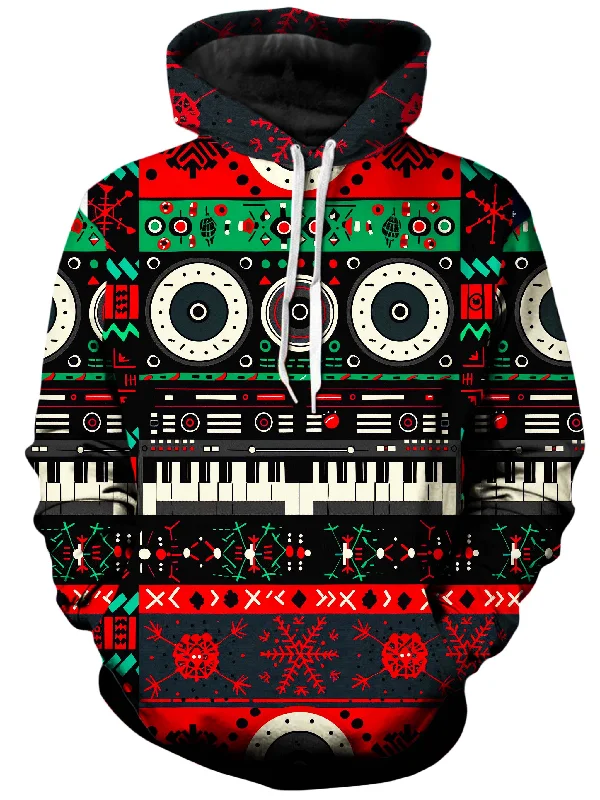 Jingle Decks Unisex Hoodie Hoodie with Half-Zip Sporty Casual