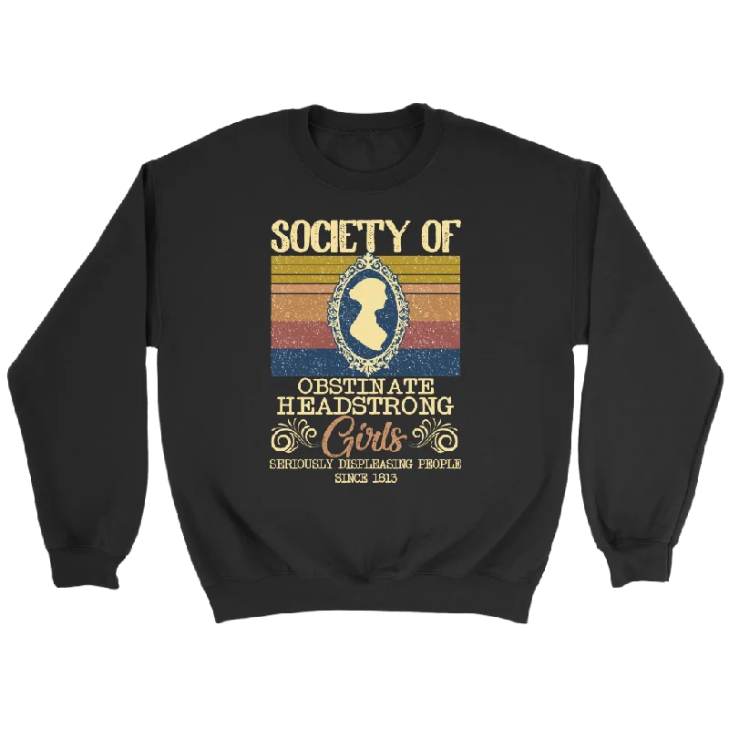"Obstinate Headstrong Girls" Sweatshirt Hoodie with Set-In Sleeves Structured Classic