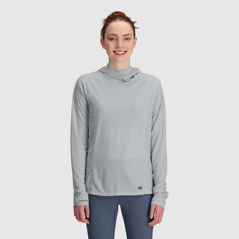 Women's Echo Hoodie - Pebble Hoodie with Exposed Zipper Edgy Industrial