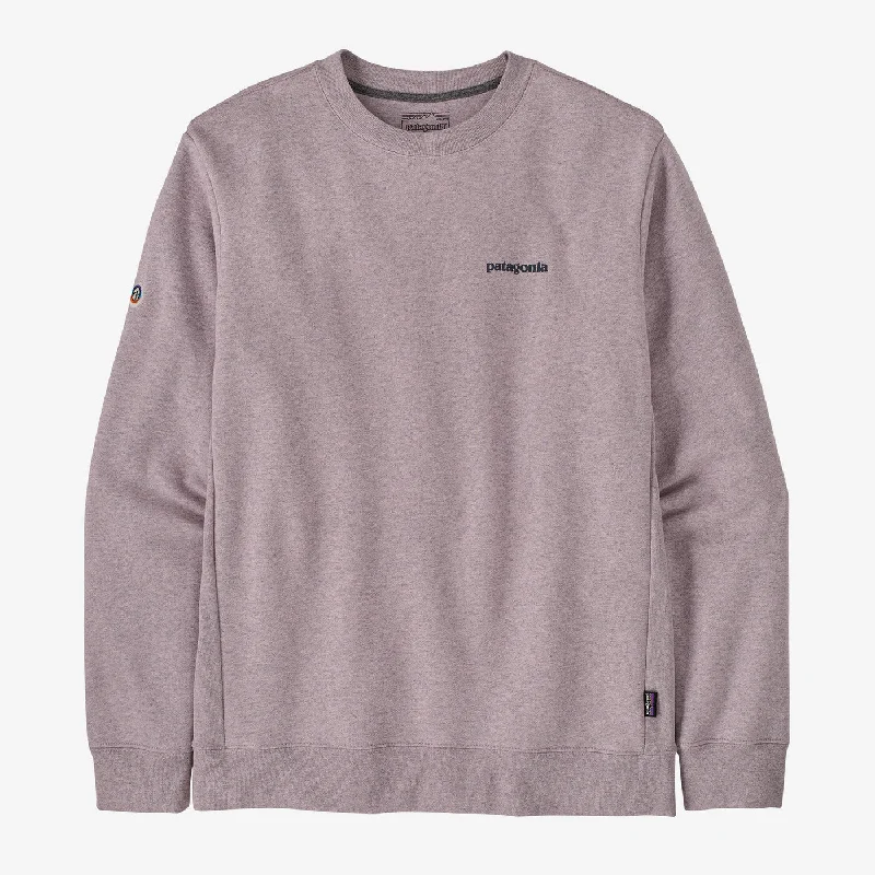 Fitz Roy Icon Uprisal Crew Sweatshirt - Echo Purple Hoodie with Mock Neck Collared Structured