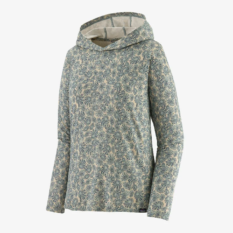 Women's Capilene Cool Daily Hoody - Sun Wave: Thermal Blue Hoodie with Raglan Sleeves Sporty Comfortable