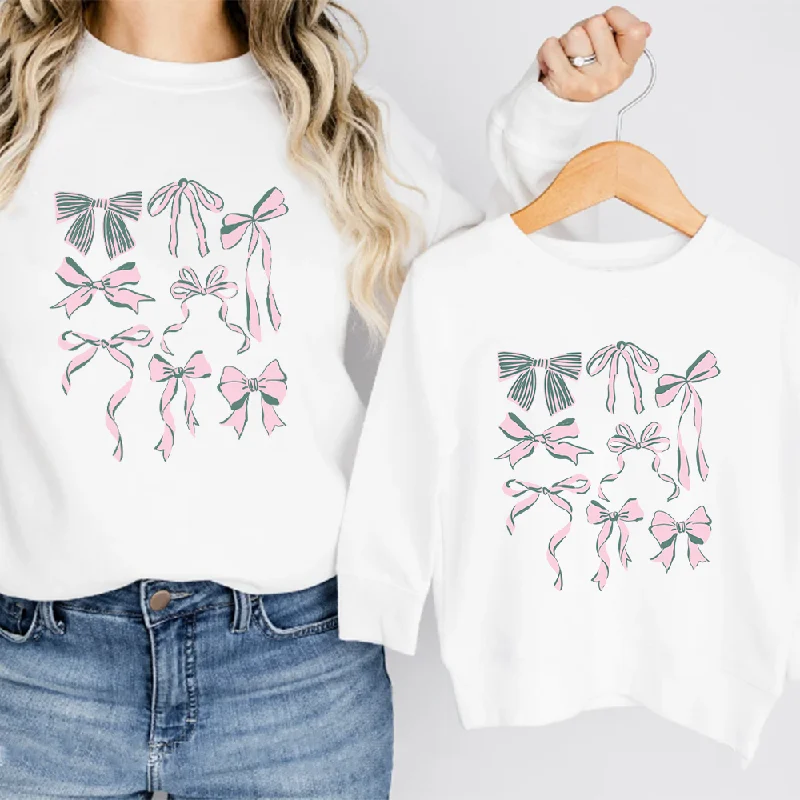 Pink Goes With Green Matching Sweatshirts Hoodie with Hem Ribbing Snug Secure