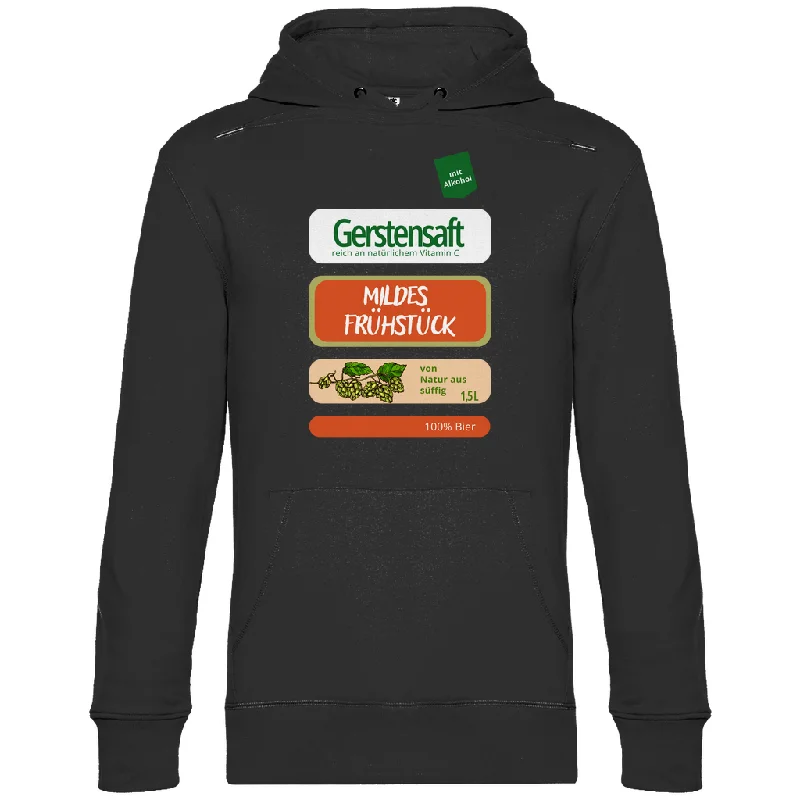 Premium Hoodie "Gerstensaft" Hoodie with Velcro Closure Adjustable Secure