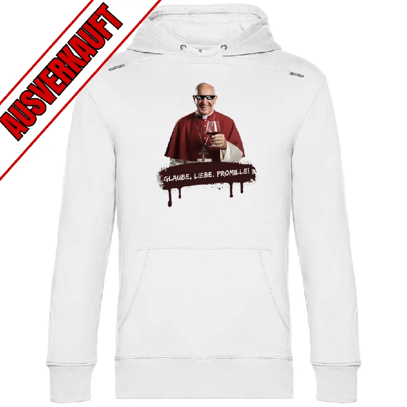 Premium Hoodie "Glaube, Liebe, Promille" Hoodie with Ribbed Hem Stretchable Secure