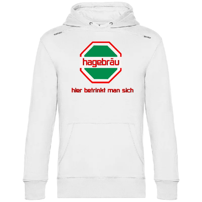 Premium Hoodie "Hagebräu" Hoodie with Exposed Zipper Edgy Industrial