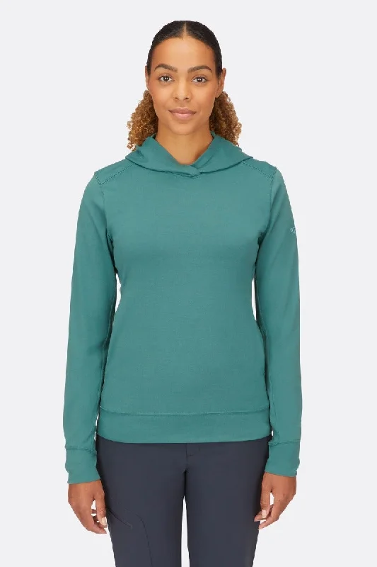 Women's Centrum Hoody - Eucalyptus Hoodie with Raw Hem Edgy Unfinished