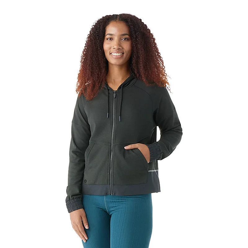 Women's Active Uptempo Full Zip Hoodie - Black Hoodie with Reflective Safety Nightwear