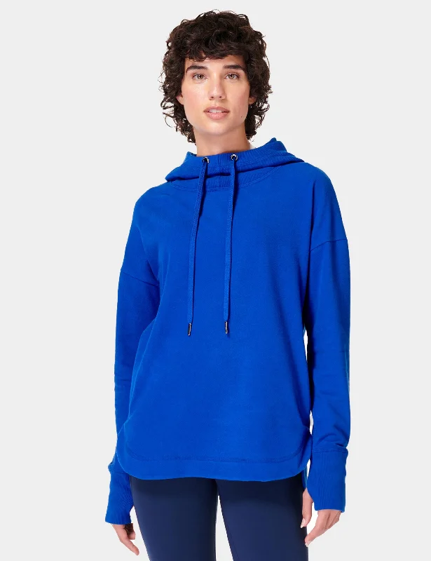 Escape Italian Fleece Hoody - Lightning Blue Hoodie with Earth Tones Natural Calm
