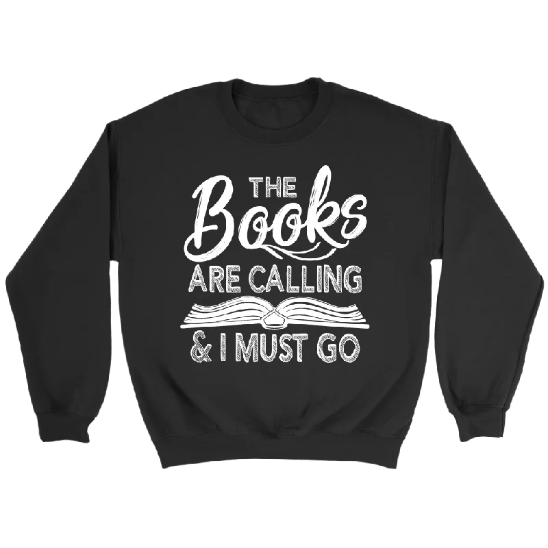 "The Books Are Calling" Sweatshirt Hoodie with Pattern Geometric Abstract