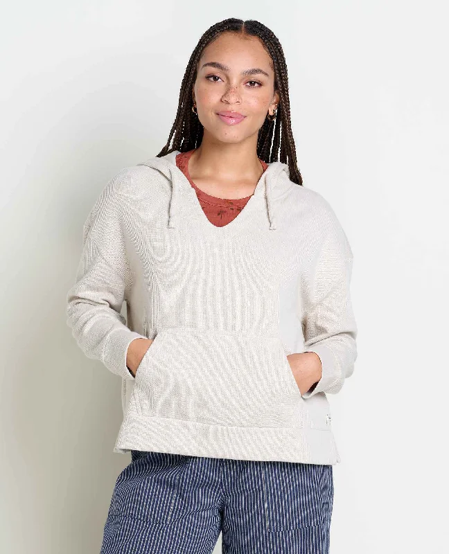 Women's Byrne Hoodie - Oatmeal Hoodie with Elastic Waist Stretchable Comfortable