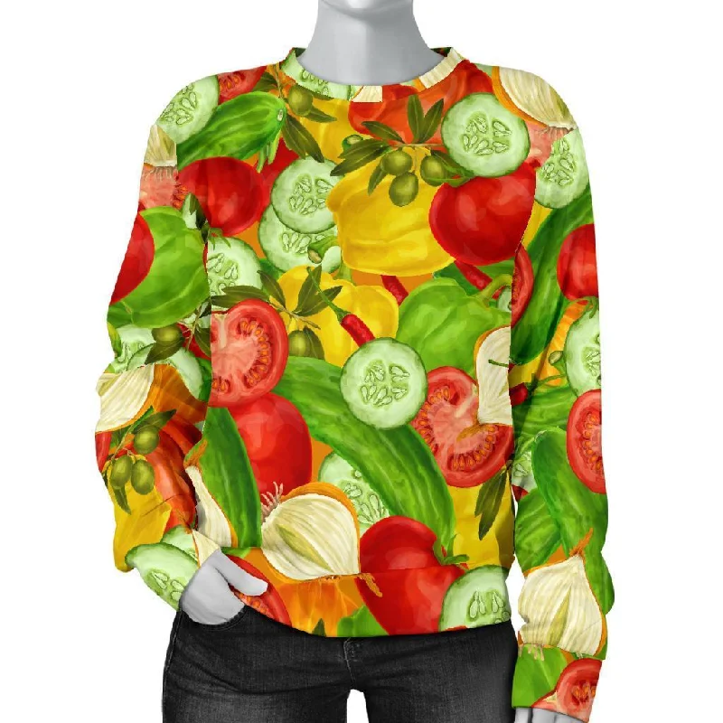 Vegan Colorful Pattern Print Women's Sweatshirt Hoodie with Print Artistic Unique