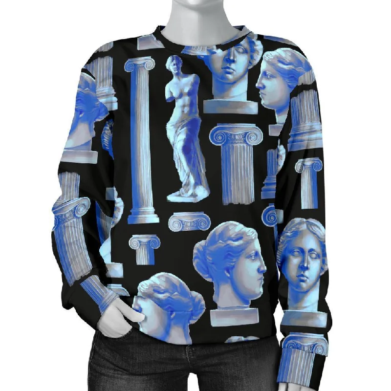 Venus Print Pattern Women's Sweatshirt Zip Hoodie Drawstring Kangaroo Pocket