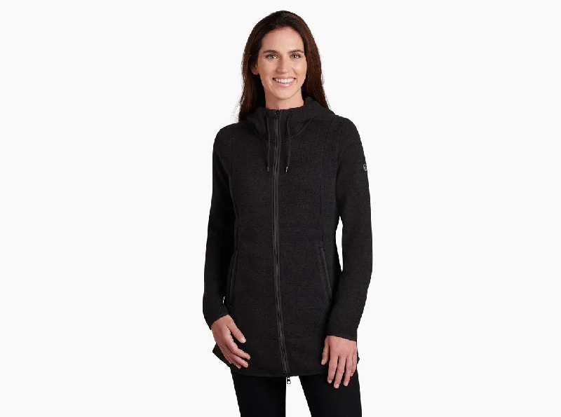 Women’s Ascendyr Long Fleece Hoody Hoodie with High-Low Hem Asymmetrical Trendy