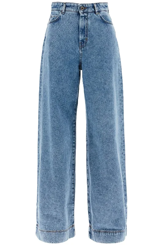 Flared Jeans  - Blue Fashionable Raw Hemmed Jeans