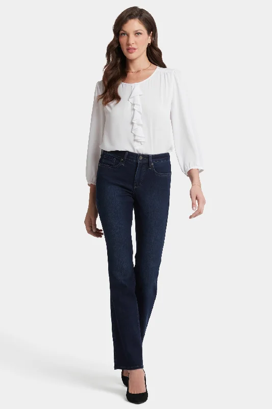 Barbara Bootcut Jeans - Burbank Wash Comfortable Faded High-Rise Jeans
