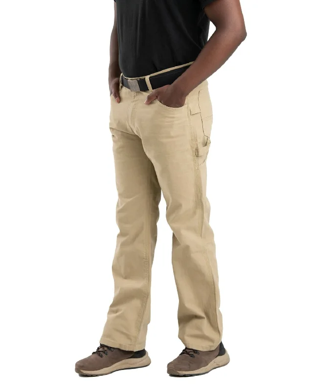 Berne Apparel Mens Heartland Duck Carpenter Timber Khaki 100% Cotton Work Pants Classic Straight-Leg Pants
