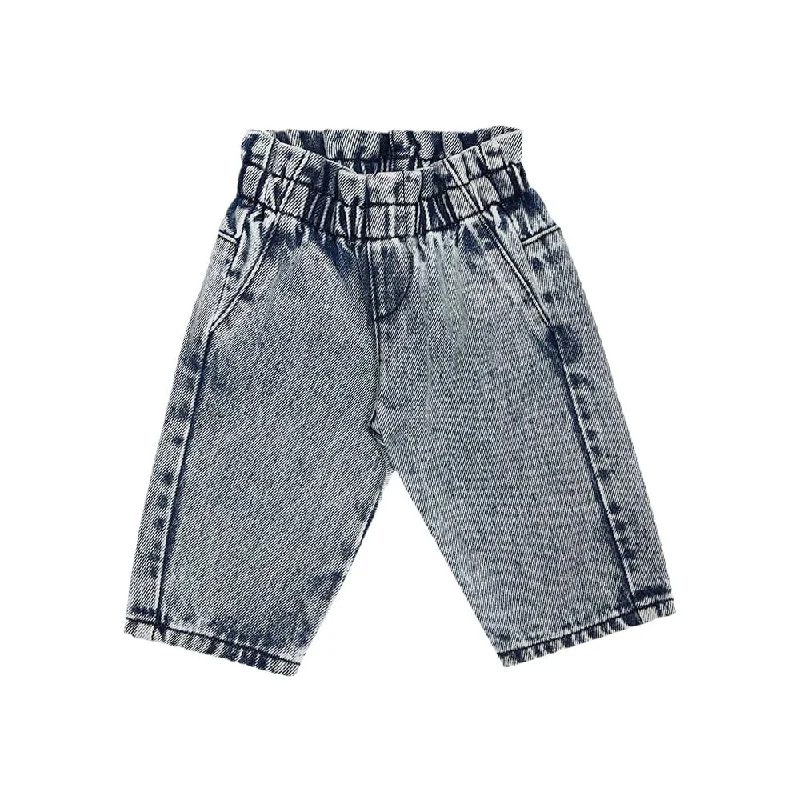 Bimba Baby Pant - Blue Denim Elegant Palazzo Trousers