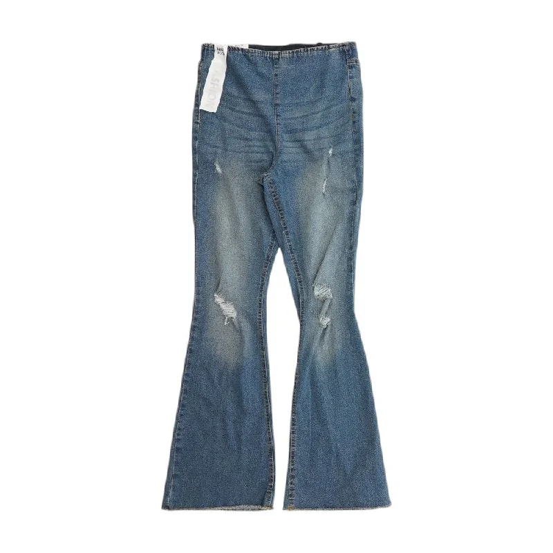 Blue Solid High Rise Jeans Comfortable Faded High-Rise Jeans