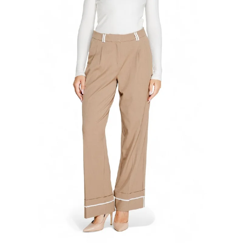 Brown Recycled Polyester Jeans & Pant Fashionable Vintage Wash Jeans