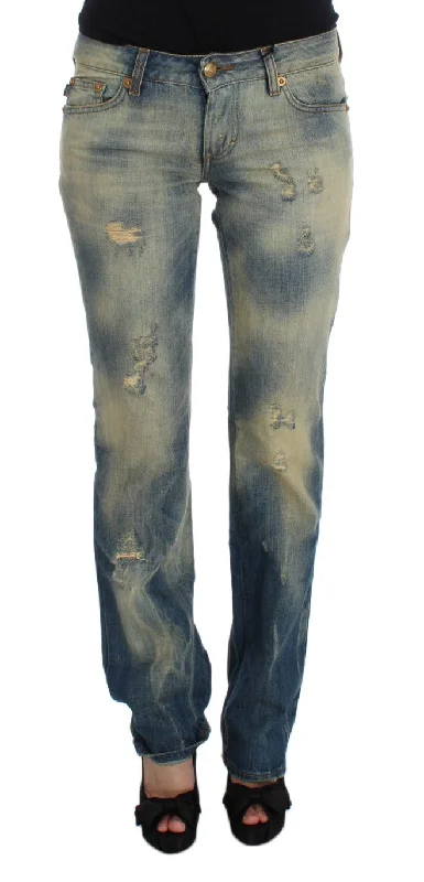 Cavalli  Wash Cotton Slim Fit Bootcut Women's Jeans Classic Black Denim Jeans