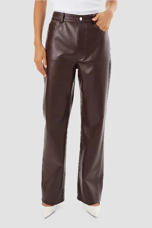 LAMARQUE Women's Demora Recycled Leather Pants Stylish Casual Pants