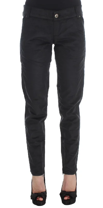 Ermanno Scervino  Cotton Blend Regular Fit Women's Pants Classic Chino Pants
