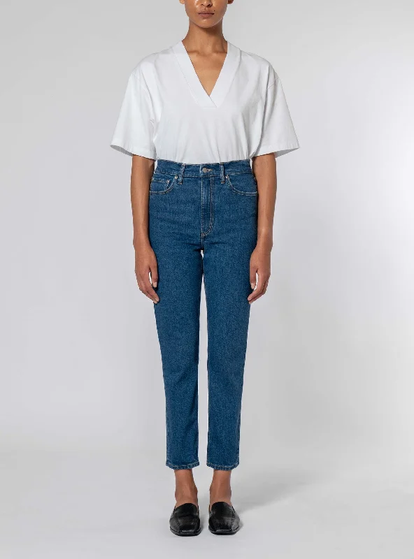 Frankie Jean Stone Casual Bootcut Ripped Jeans