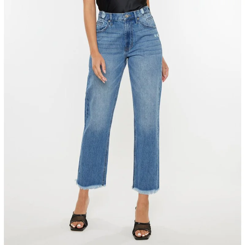 Kancan Women's Meadow Jeans Fashionable Vintage Wash Jeans