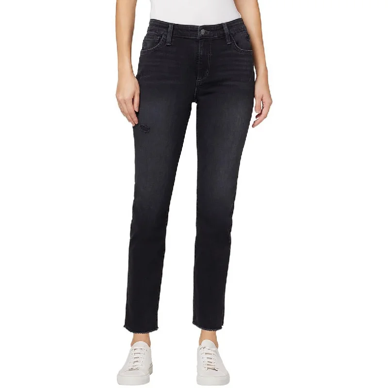 Joe's Womens The Tomboy Raw Hem Distressed Slim Jeans Stylish Bootcut Denim Jeans