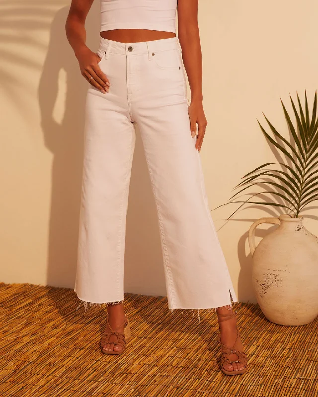 Jolene High Rise Straight Leg Jeans Fashionable Cropped Denim Jeans