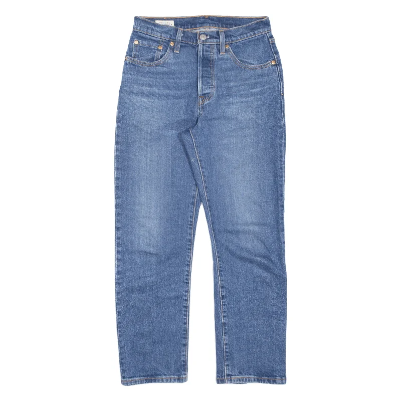 LEVI'S 501 BIG E Jeans Womens Blue Regular Straight W25 L26 Stylish Shredded Denim Jeans LEVI'S 501 BIG E Jeans Womens Blue Regular Straight W25 L26 Stylish Shredded Denim Jeans