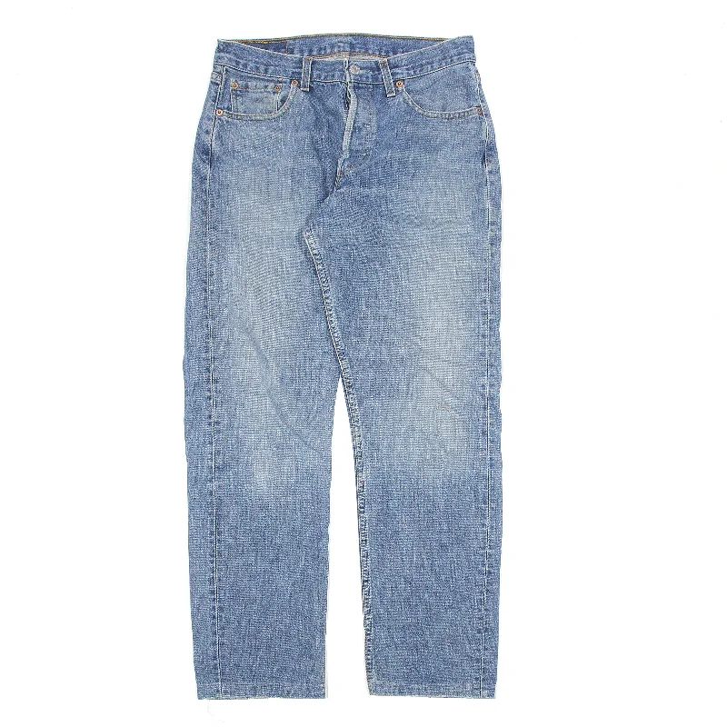 LEVI'S 517 04 Jeans Blue Denim Regular Straight Womens W31 L29 Trendy Bootcut High-Waisted Jeans