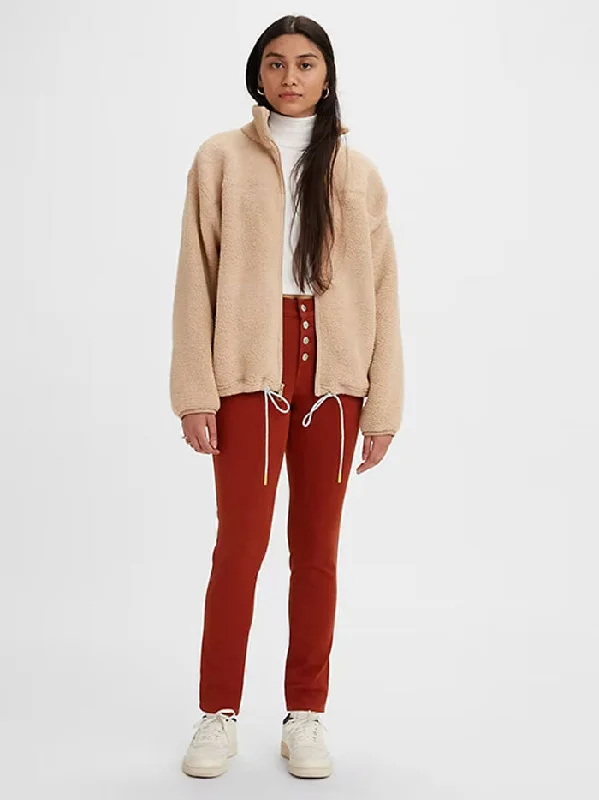 Levi's A09570007 Womens 311 Shaping Skinny Pants Fired Brick Twill Red Comfortable Jogger Trousers