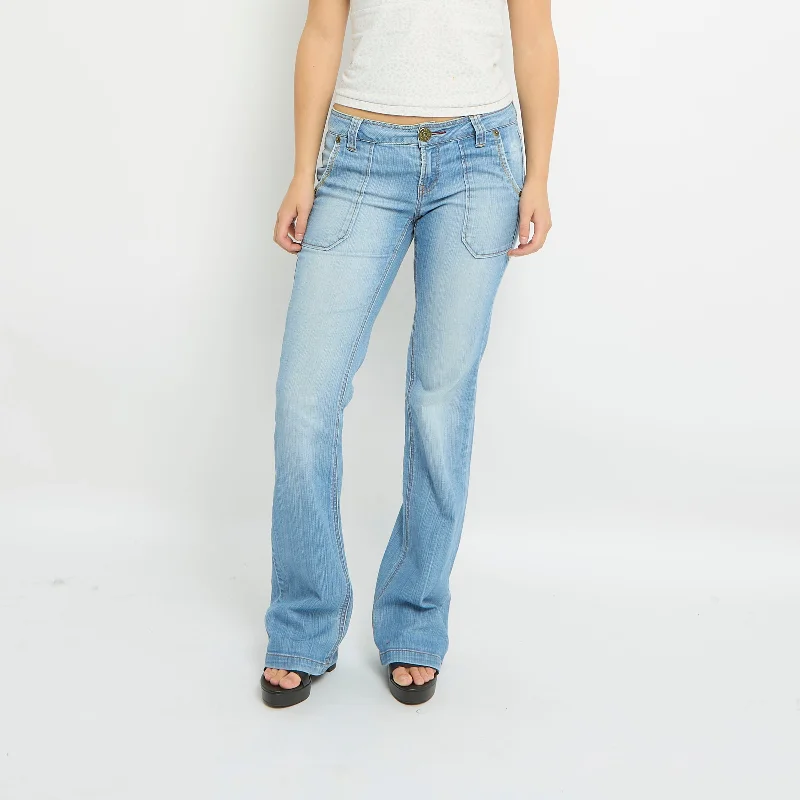 Light Wash Straight Leg-Jeans -UK 10 Stylish High-Waist Jeans