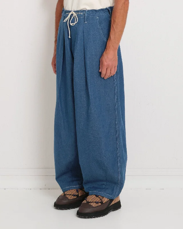 Lush Pants - Indigo Denim Wonky-Wear Chic Black Leggings