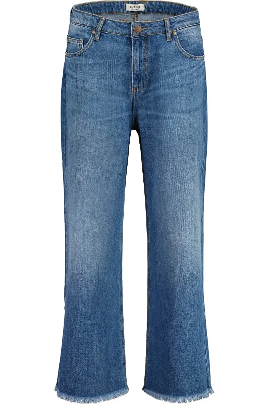 W's TisensM. Eco Washed Denim Pants - 100% Organic Cotton Relaxed Fit Trousers