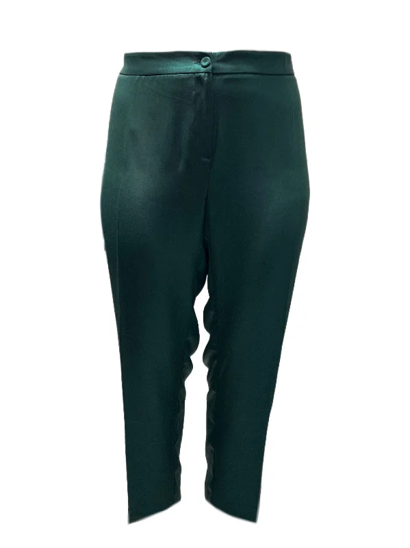 Marina Rinaldi Women's Green Roma Straight Leg Pants NWT Cozy Lounge Pants