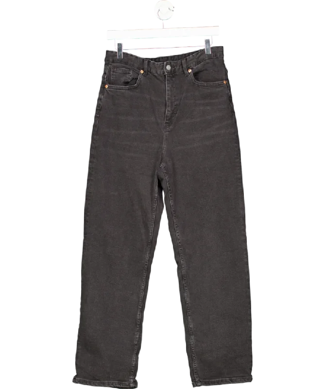 Monki Grey Aimo Mid Straight Jeans W30 Classic Slim Fit Jeans