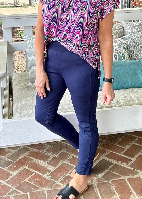 Navy Magic High Waisted Skinny Pants Dear Scarlett Chic Black Leggings